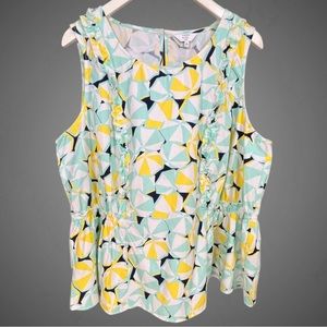 Crown and Ivy Sleeveless Umbrella Blouse